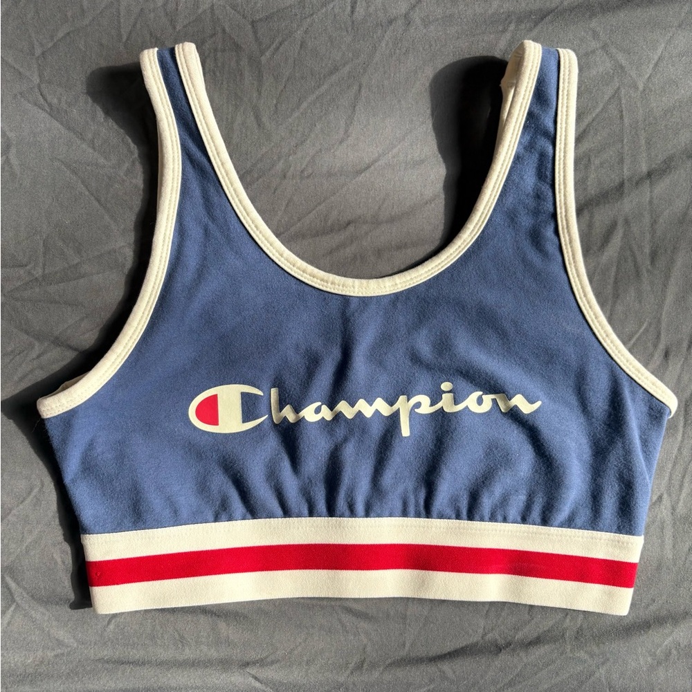 NWT Champion Women's Blue & White Sports Bra Size S